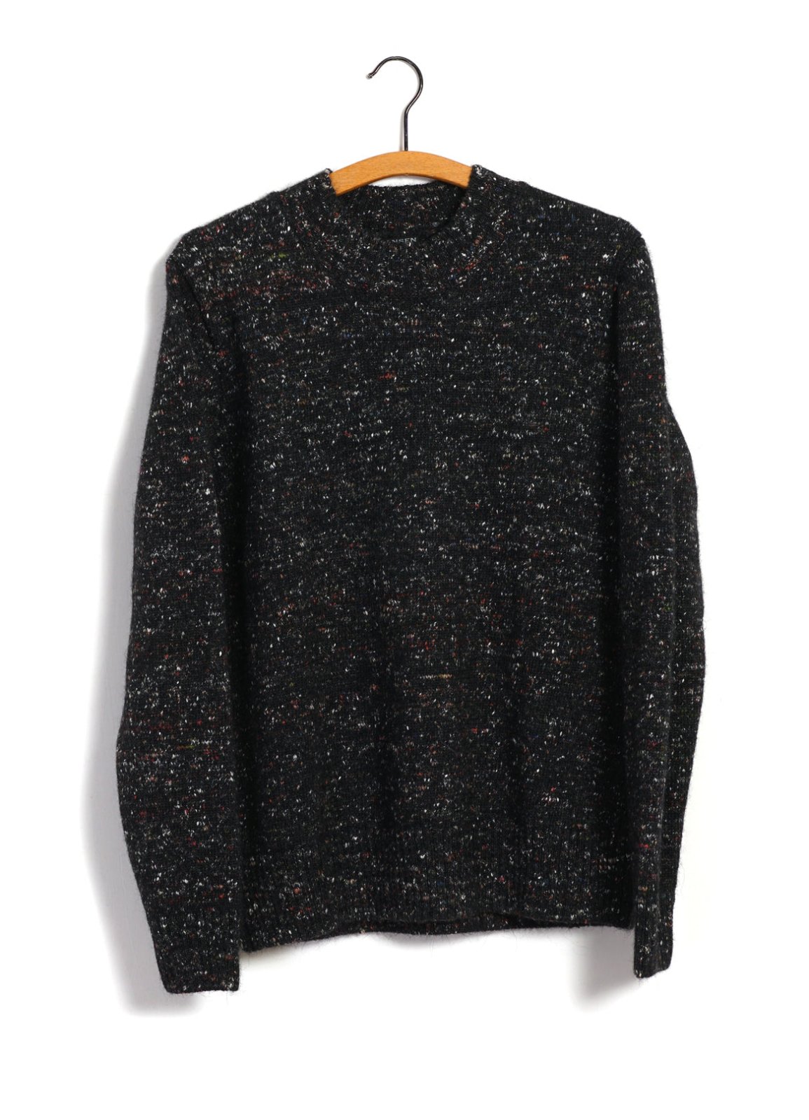 HANSEN GARMENTS - EIVIND | Crew Neck Rib Sweater | Donegal Black - HANSEN Garments
