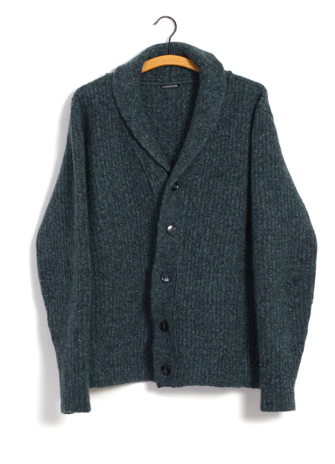 HANSEN GARMENTS - LARSEN | Shawl Collar Cardigan | Petrolium - HANSEN Garments